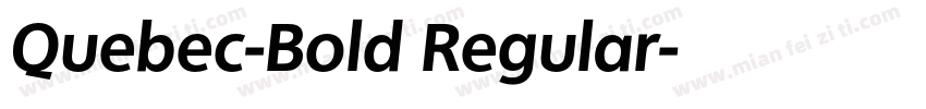 Quebec-Bold Regular字体转换